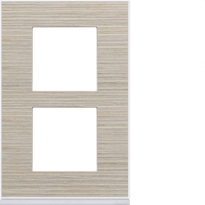Photo Plaque gallery 2 postes verticale 57mm latté | Ref : WXP2522