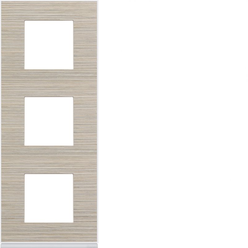 Photo Plaque gallery 3 postes verticale 71mm latté | Ref : WXP2543