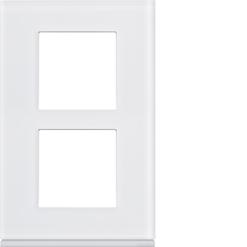 Photo Plaque gallery 2 postes verticale 57mm matiere moon glass | Ref : WXP4022