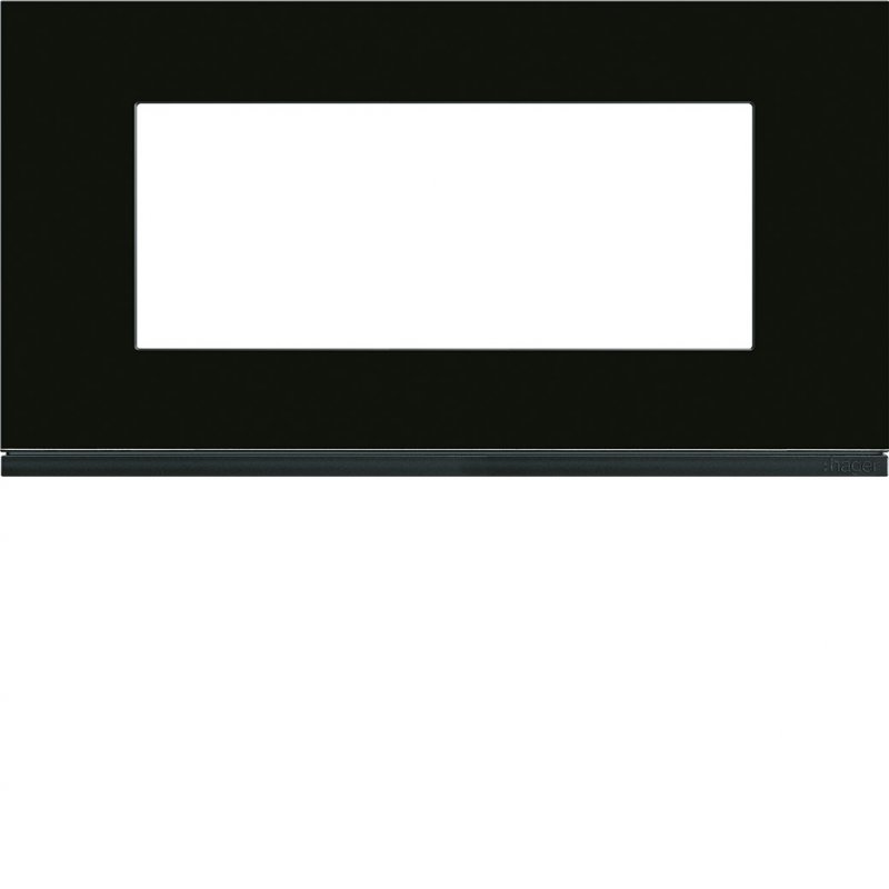 Photo Plaque gallery 5 modules entraxe 71mm matiere midnight glass | Ref : WXP4105