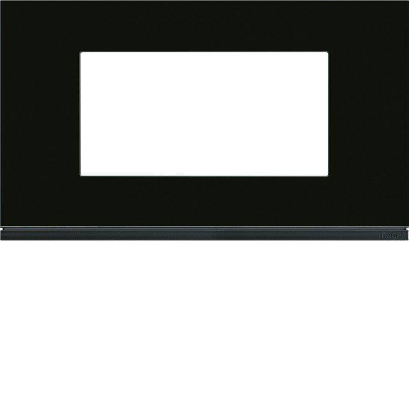 Photo Plaque gallery 4 modules entraxe 57mm matiere midnight glass | Ref : WXP4134