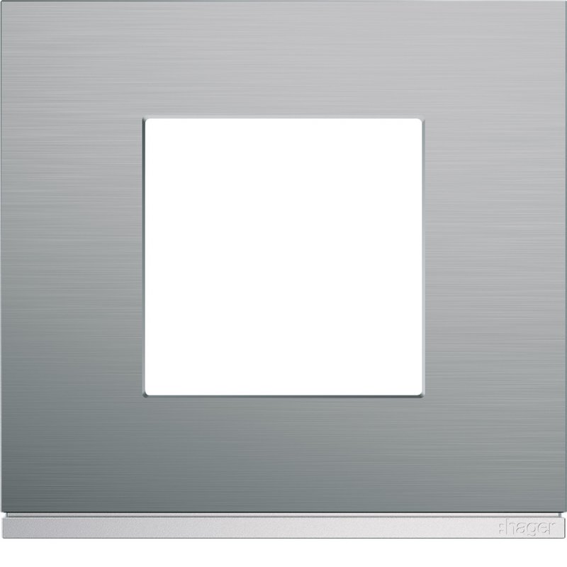 Photo Plaque gallery 1 poste matiere bright inox | Ref : WXP4202