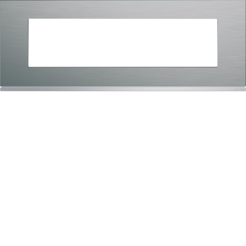 Photo Plaque gallery 8 modules entraxe 71mm matiere bright inox | Ref : WXP4208