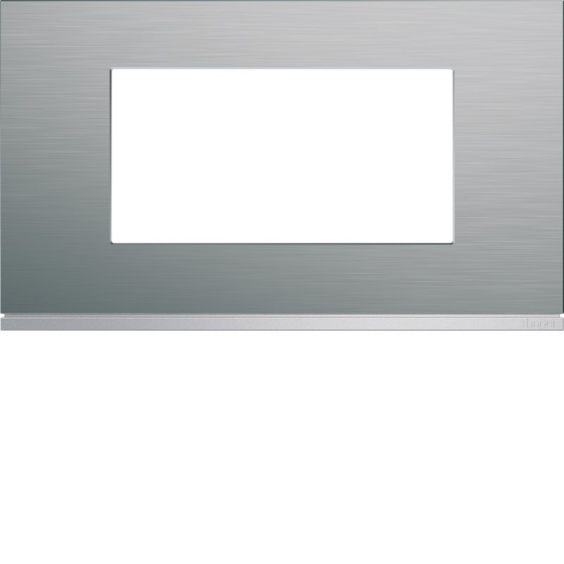 Photo Plaque gallery 4 modules entraxe 57mm matiere bright inox | Ref : WXP4234