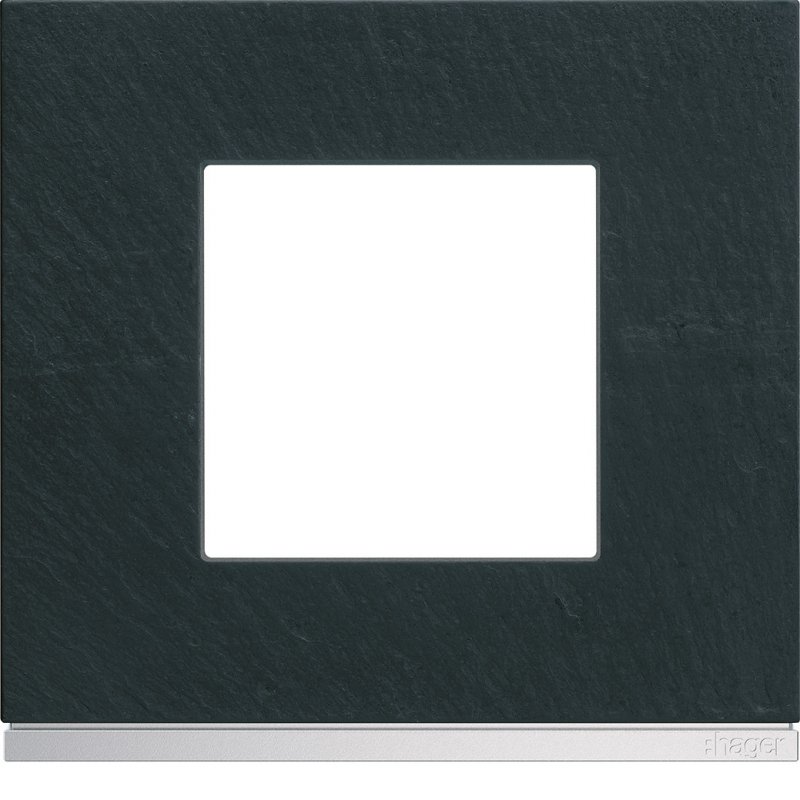 Photo Plaque de finition Gallery 1 poste Dark rock | Ref : WXP4402