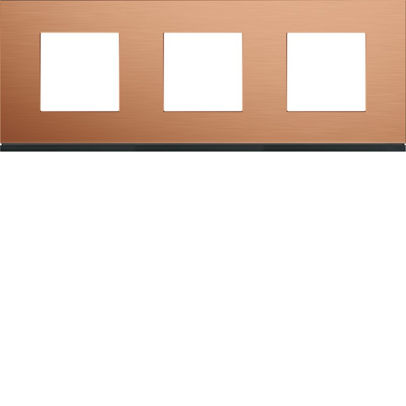 Photo Plaque gallery 3 postes horizontale 71mm matiere copper alu | Ref : WXP4613