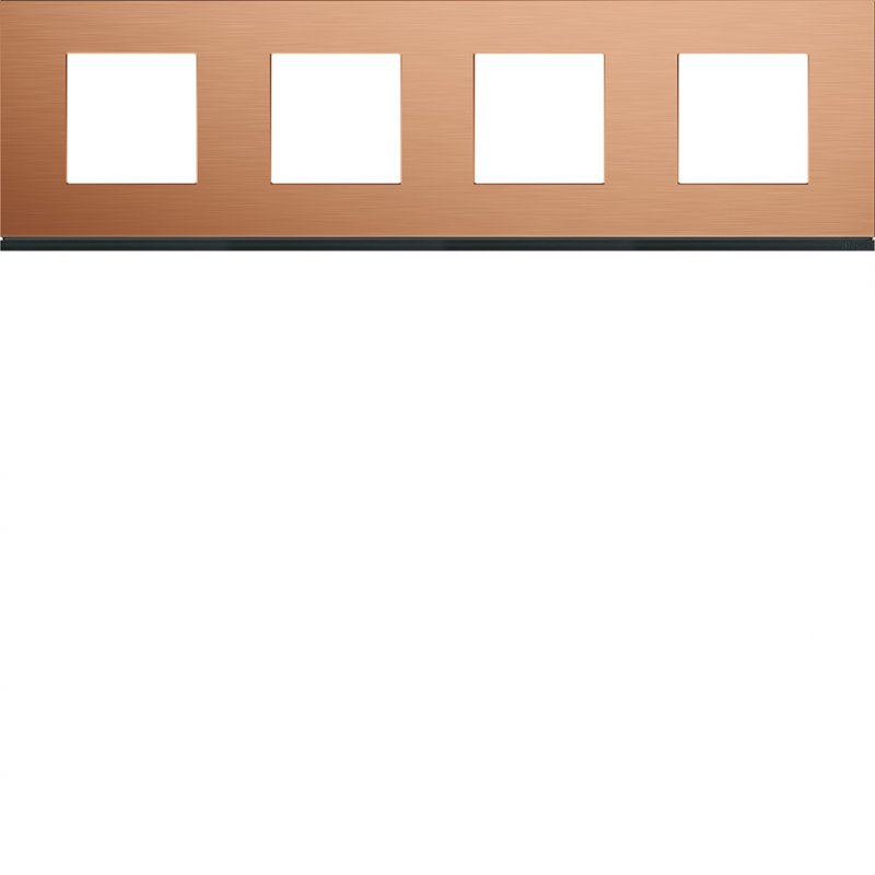 Photo Plaque gallery 4 postes horizontale 71mm matiere copper alu | Ref : WXP4614