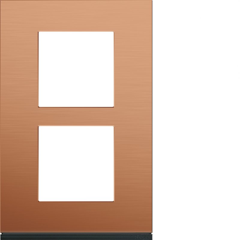 Photo Plaque gallery 2 postes verticale 57mm matiere copper alu | Ref : WXP4622