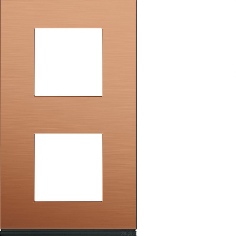 Photo Plaque gallery 2 postes verticale 71mm matiere copper alu | Ref : WXP4642