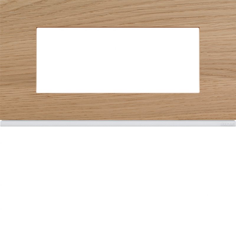 Photo Plaque gallery 5 modules entraxe 71mm matiere oak wood | Ref : WXP4705