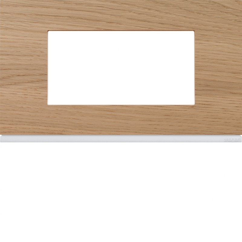 Photo Plaque gallery 4 modules entraxe 57mm matiere oak wood | Ref : WXP4734