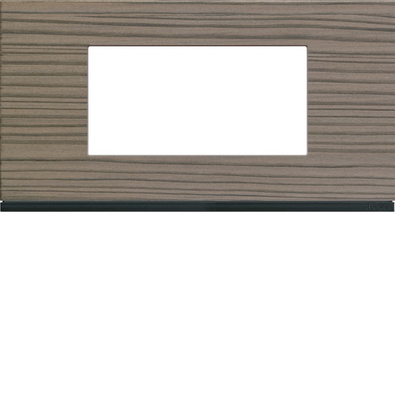 Photo Plaque gallery 4 modules entraxe 71mm matiere grey wood | Ref : WXP4804