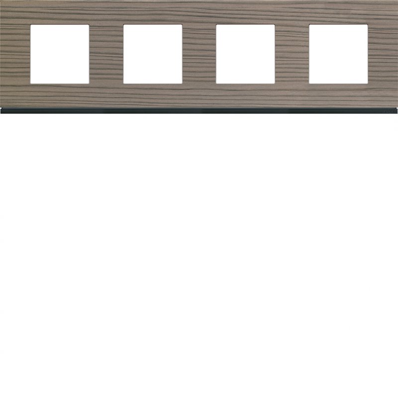 Photo Plaque gallery 4 postes horizontale 71mm matiere grey wood | Ref : WXP4814
