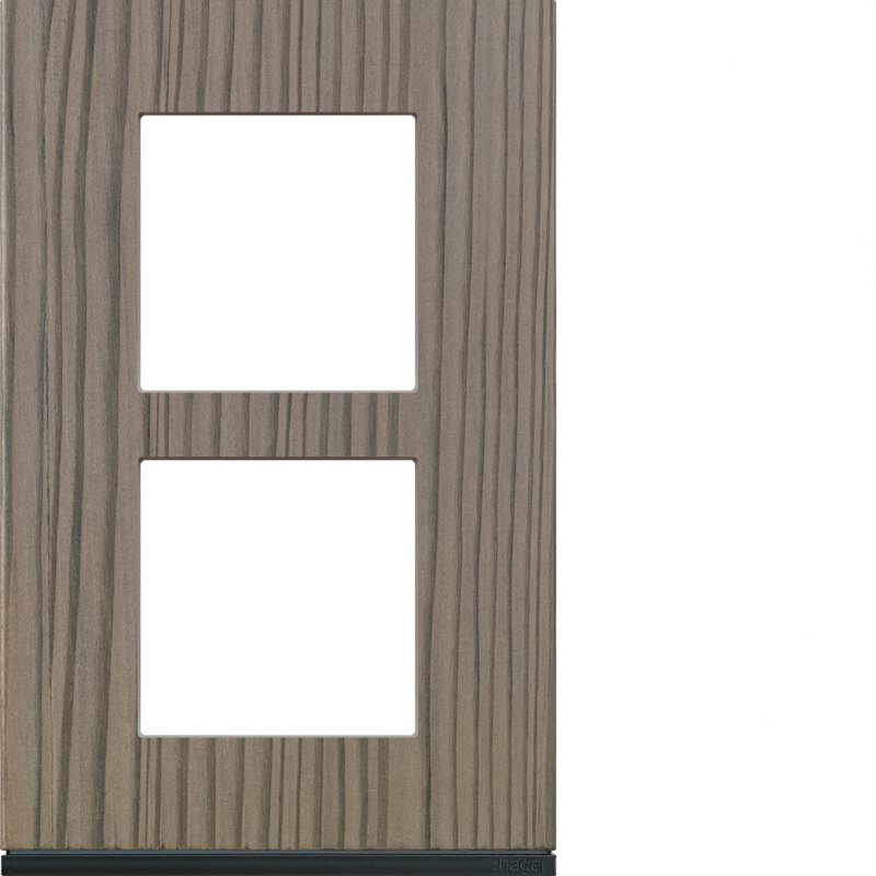 Photo Plaque gallery 2 postes verticale 57mm matiere grey wood | Ref : WXP4822