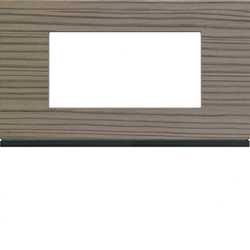 Photo Plaque gallery 4 modules entraxe 57mm matiere grey wood | Ref : WXP4834