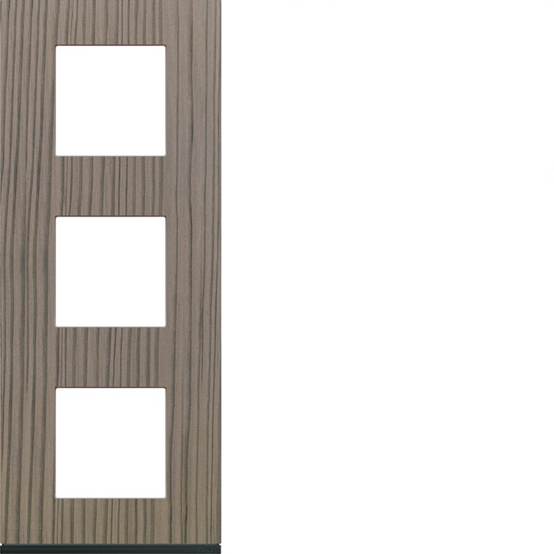 Photo Plaque gallery 3 postes verticale 71mm matiere grey wood | Ref : WXP4843