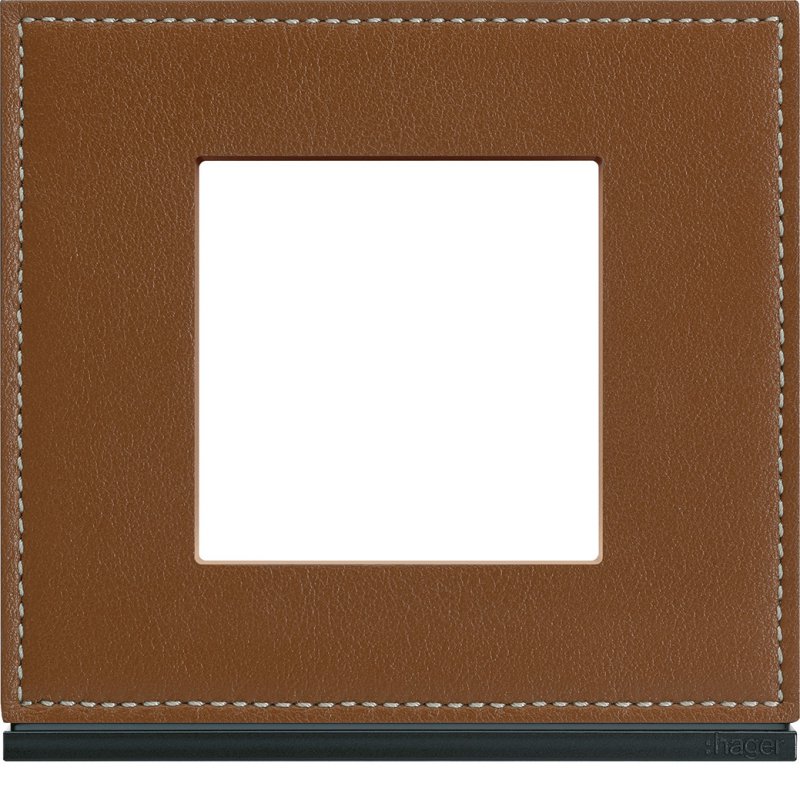 Photo Plaque gallery 1 poste matiere coffee leather | Ref : WXP4902