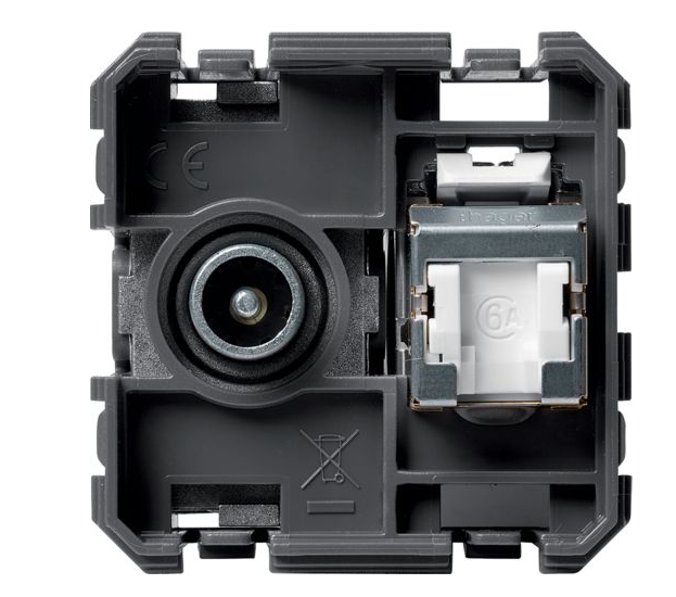 Photo Prise Gallery TV + RJ45 2 modules | Ref : WXF240