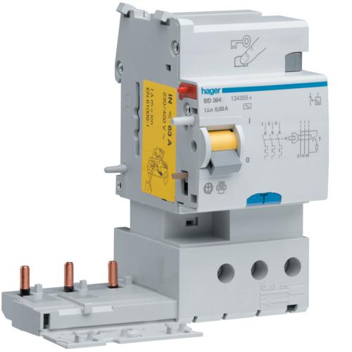 Photo Bloc diffrentiel 3P 63A 30mA type AC | Ref : BD364