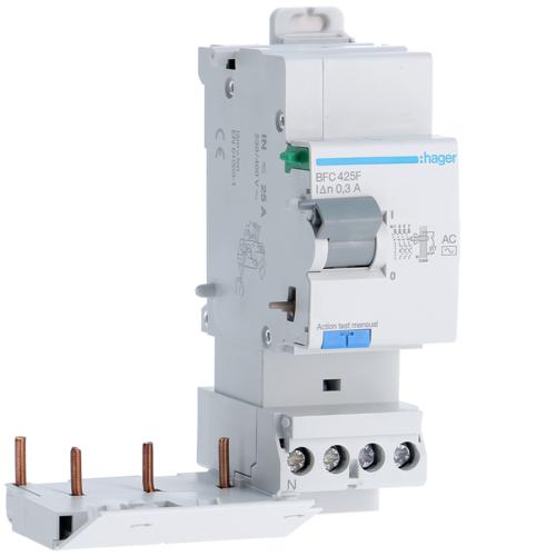 Photo Bloc différentiel 3P+N 25A 300mA type AC | Ref : BFC425F