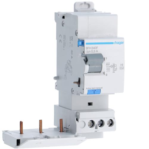 Photo Bloc diffrentiel 3P 40A 300mA haute immunit | Ref : BFH340F