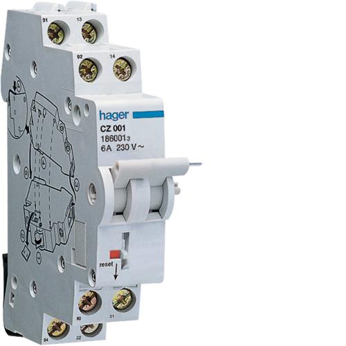 Photo Contact auxiliaire pour interrupteur différentiel 2(1NO+1NC) 6A 240V AC | Ref : CZ001