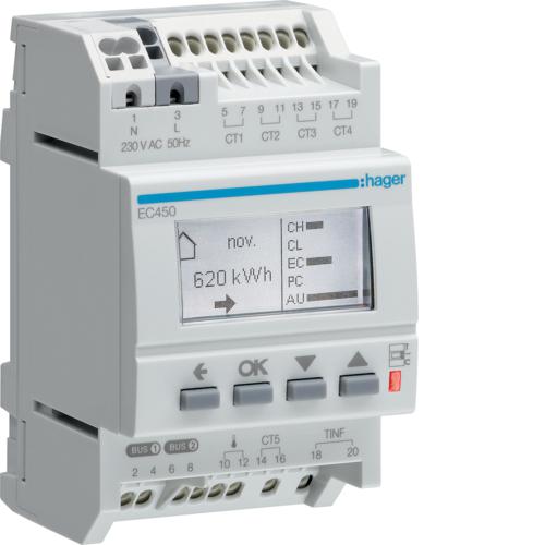 Photo Afficheur modulaire des consommations multi-nergies RT2012 | Ref : EC450