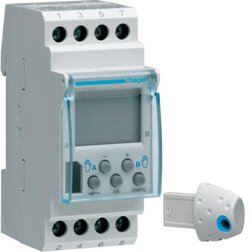 Photo Programmateur modulaire lectronique chauf lec avec fil pilote 2 zones 7j 230V | Ref : EG203P