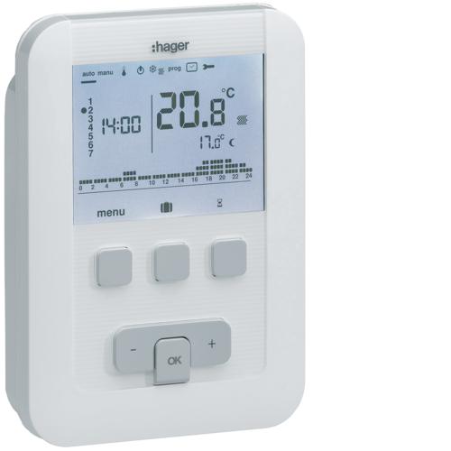 Photo Thermostat ambiance programmable digital chauf eau chaude 4 fils sur 7j 230V | Ref : EK530