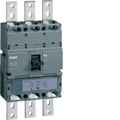 Photo Disjoncteur botier moul h1000 3P 50kA 1000A LSI | Ref : HNE970H