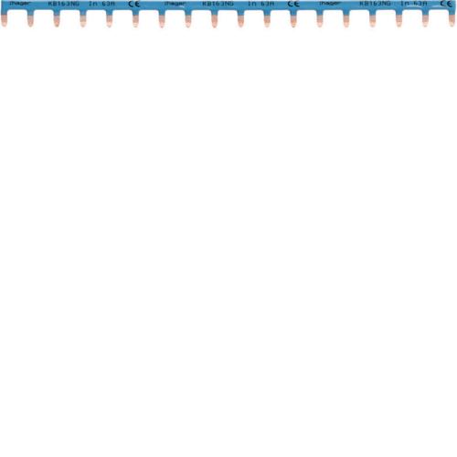 Photo Barre de pontage 1P 63A languette 10mm² bleu 18M | Ref : KB163NG