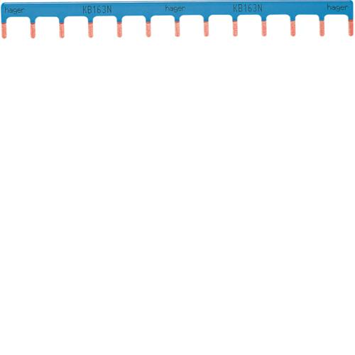 Photo Barre de pontage 1P 63A languette 10mm bleu 12M | Ref : KB963N