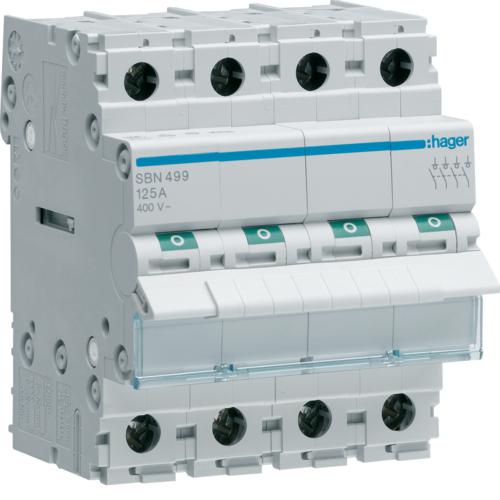 Photo Interrupteur modulaire 4 pôles 125A | Ref : SBN499