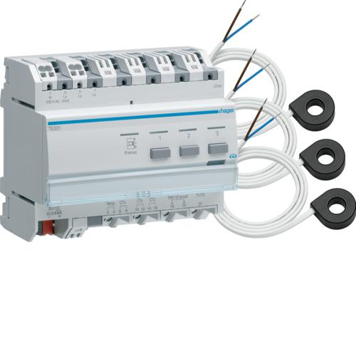 Photo Indicateur de consommations KNX avec 3 tores | Ref : TE332