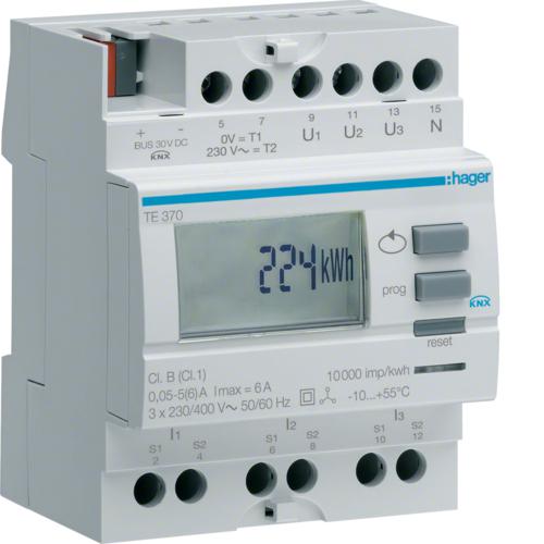 Photo Compteur tri via transformateur d'intensit� 50 � 6000/5A sortie KNX | Ref : TE370
