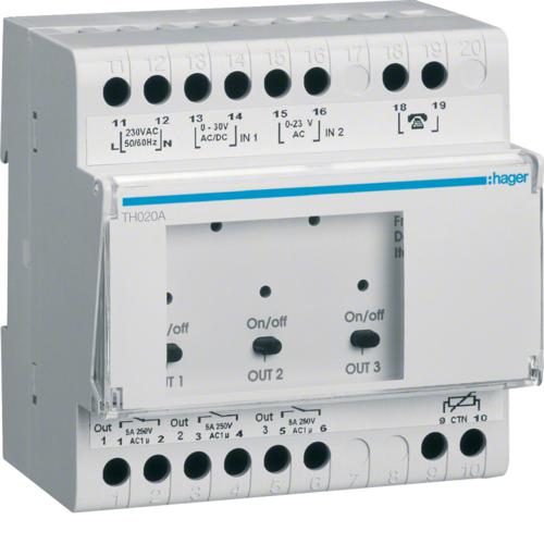 Photo Passerelle t�l. 3 entr�es + d�tection de coupure secteur, 3 sorties | Ref : TH020A