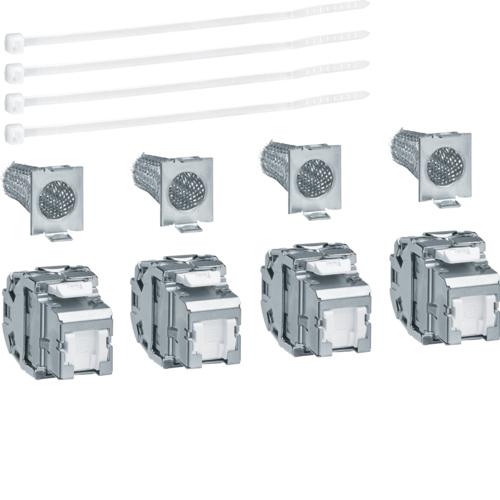 Photo Jeu de 4 connecteurs RJ45 cat.6 pour grade 2TV | Ref : TN007