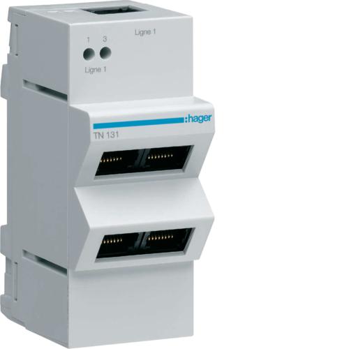 Photo R�partiteur t�l�phone 4 sorties RJ45 | Ref : TN131