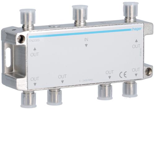 Photo Rpartiteur TV hertzien/satellite 6 sorties COAX 5-2400MHz | Ref : TN206S