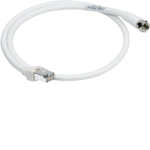 Photo Cordon de brassage TV RJ45/fiche &quot;F&quot; longueur 0.60m | Ref : TN722