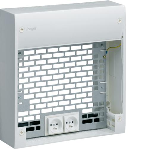 Photo Coffret d'extension multim�dia + 2 prises + 2 cordons brassage, Grade 3, 1m | Ref : TN903