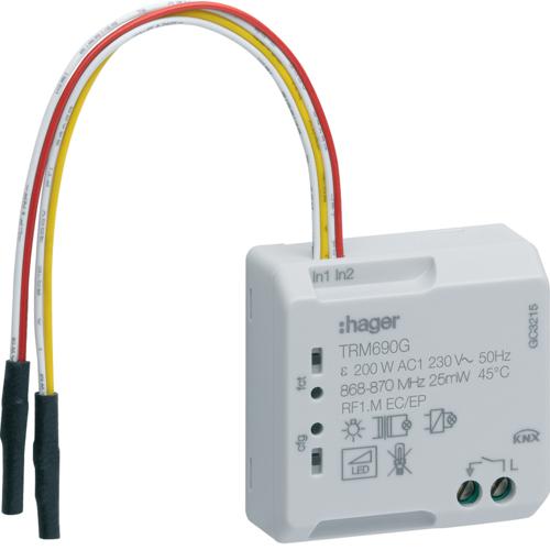 Photo 1 sortie clairage toutes charges 2 fils + 2 entres KNX Radio | Ref : TRM690G