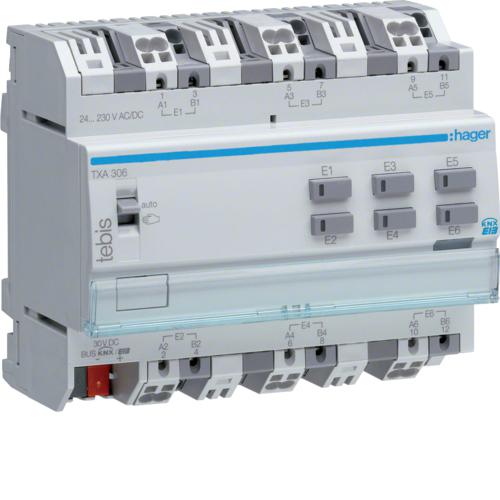 Photo Module 6 entres universelles. Modulaire. KNX | Ref : TXA306