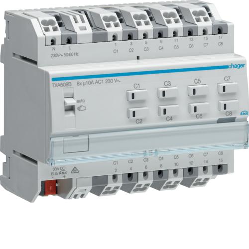 Photo Module de sortie 8x 10A /230V~. KNX | Ref : TXA608B