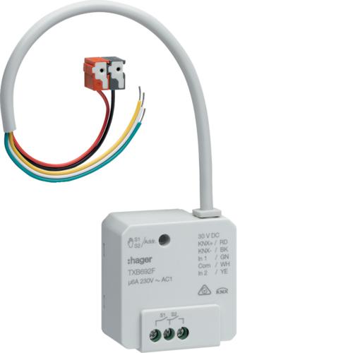 Photo Module de sortie 2x 6A /230V~, 2 entres,  encastrer, KNX | Ref : TXB692F