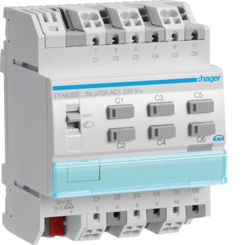Photo Module de sortie 6x 10A /230V~. KNX | Ref : TYA606B