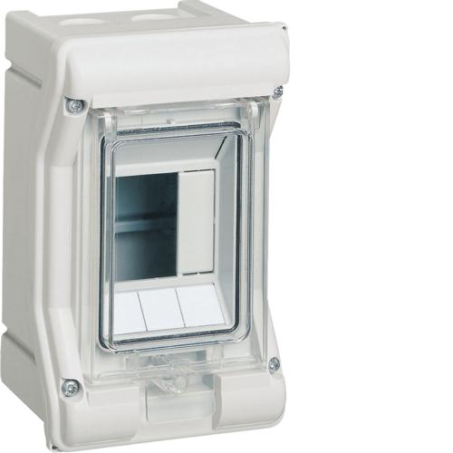 Photo Coffret sécurité vector IP55 IK07 cl.II à équiper 1 rangée 6 modules h190xl165mm | Ref : VE103F