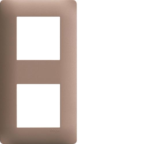 Plaque électrique Hager Essensya WE436 – 2 Postes Vertical, Couleur Sisal, Emballage Abîmé