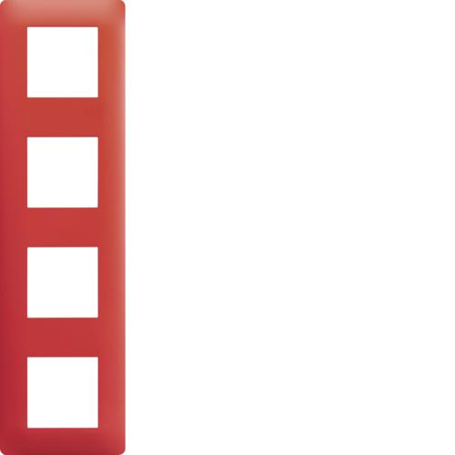 Photo essensya Plaque 4 postes rversible horizontale verticale, entraxe 71mm Rouge mail | Ref : WE474