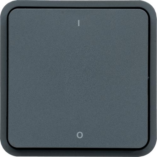 Photo cubyko Interrupteur bipolaire marqu 0/1 associable gris IP55 | Ref : WNA008